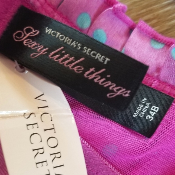 Victoria's Secret Vintage Sexy Little Things Polka Dot Bustier Corset Bra NWT - Picture 11 of 16
